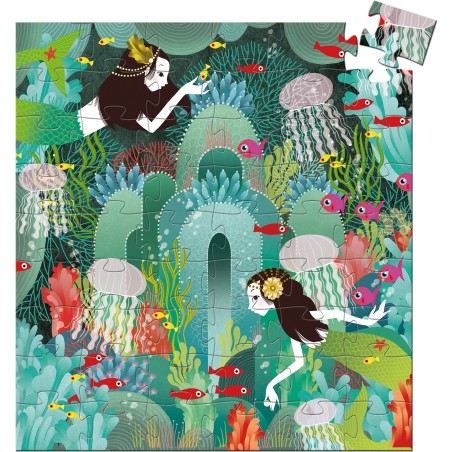 Puzzle Silhouette - Paradis Aquatique - 54 Pièces - Jeux classiques - Djeco