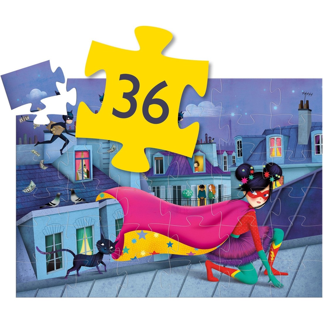 Le carrosse d'Elise - Puzzle silhouette - 54 pièces - Djeco