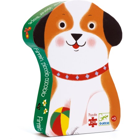 Puzzle Silhouette : Firmin Petit Chien – 24 Pièces - Jeux enfants - Djeco