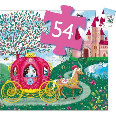 Puzzle silhouette - le Carrosse d' Elise- 54 pièces - Jeux classiques - Jeux de société - Djeco