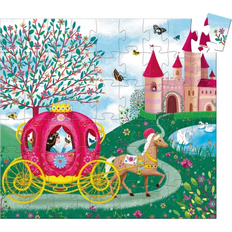Puzzle silhouette - le Carrosse d' Elise- 54 pièces - Jeux classiques - Jeux de société - Djeco