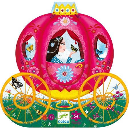 Puzzle silhouette - le Carrosse d' Elise- 54 pièces - Jeux classiques - Jeux de société - Djeco