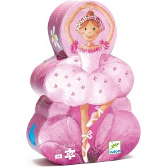 Puzzle silhouette - La ballerine à  la fleur - 36 pcs - DJ07227 - Djeco