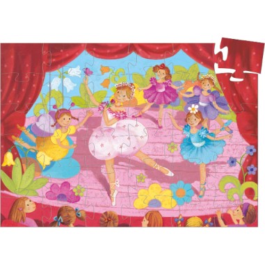 Puzzle silhouette - La ballerine à la fleur- 36 pièces - Jeux classiques - Jeux de société - Djeco