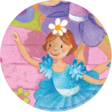 Puzzle silhouette - La ballerine à la fleur- 36 pièces - Jeux classiques - Jeux de société - Djeco