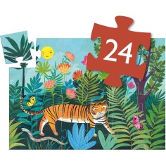 Puzzle Silhouette - La Balade du Tigre - Jeux classiques - Djeco 2