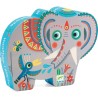 Puzzle Silhouette - Haathee Éléphant d'Asie - 24 Pièces - Djeco