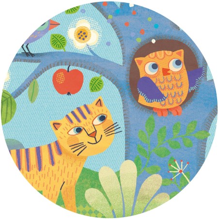 Puzzle Silhouette - Coucou Hibou - 24 Pièces - Jeux classiques - Djeco
