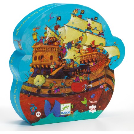 Puzzle silhouette - Le bateau de Barberousse- 54 pièces - Jeux classiques - Jeux de société - Djeco