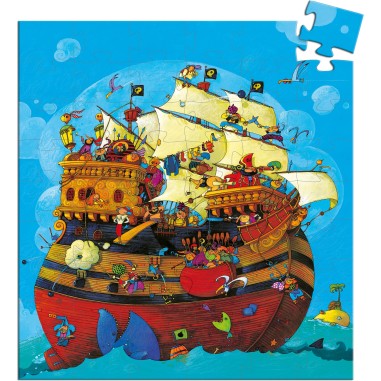 Puzzle silhouette - Le bateau de Barberousse- 54 pièces - Jeux classiques - Jeux de société - Djeco