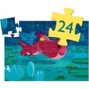 Puzzle Edmond le dragon 24 pièces avec boite silhouette by - Djeco