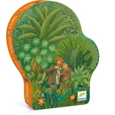 Puzzle dans la jungle de 54 pièces avec boite silhouette by - Djeco