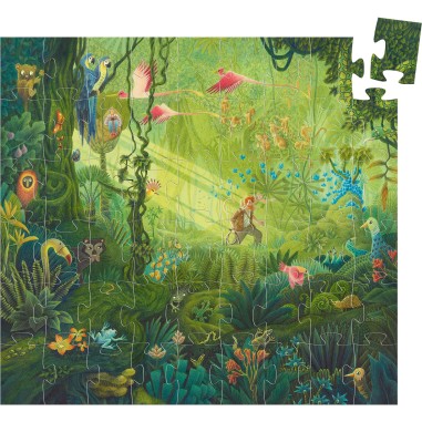 Puzzle Silhouette : Dans la Jungle – 54 Pièces - Jeux de société - Djeco