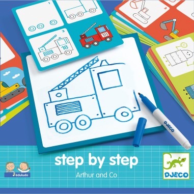 Apprendre à dessiner Step by step Arthur and Co - Djeco