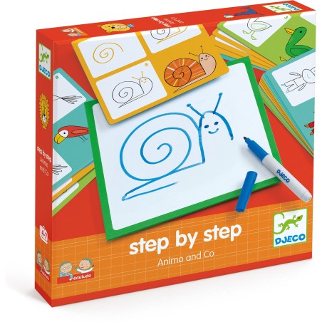 Apprendre à dessiner Step by step Animals and Co - Djeco