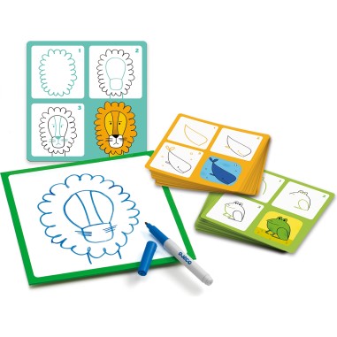 Apprendre à dessiner Step by step Animals and Co - Djeco