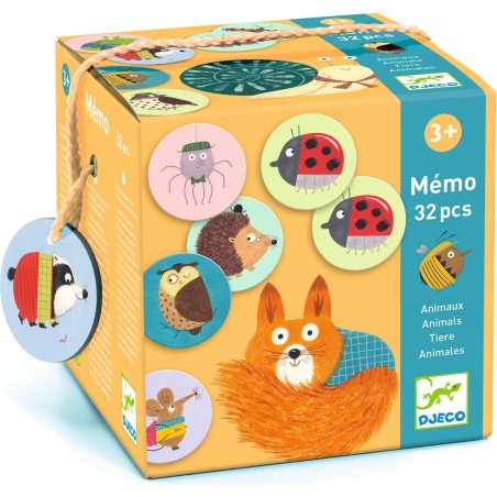 Mémo animaux couleur 32 pièces - jeu éducatif enfant - Djeco