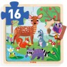 Puzzle cadre 16 pièces : Puzzlo Forest - Djeco
