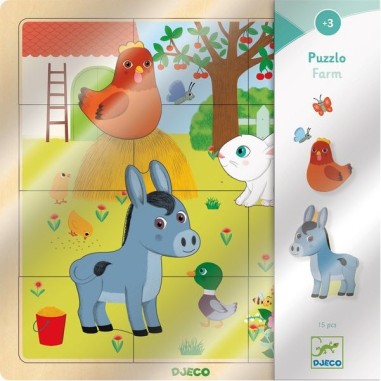 Puzzles Bois : Puzzlo Farm - Jeux de société - Djeco
