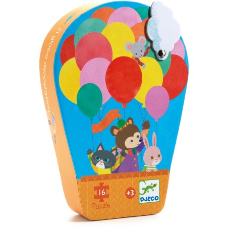 Puzzle Silhouette – La Montgolfière – 16 Pièces - Jeux enfants - Djeco