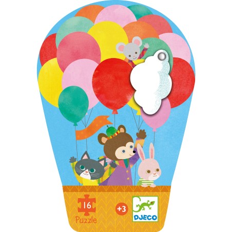 Puzzle Silhouette – La Montgolfière – 16 Pièces - Jeux enfants - Djeco