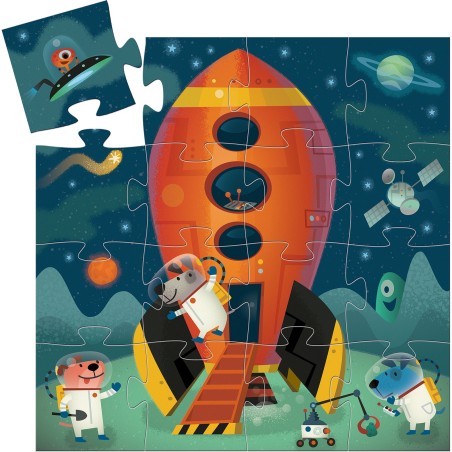 Puzzle Silhouette : Navette Spatiale – 16 Pièces - Jeux enfants - Djeco