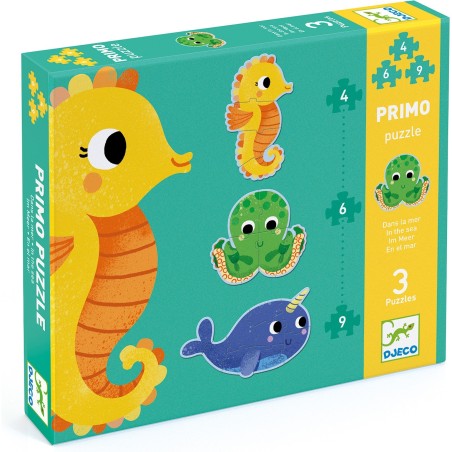 Primo Puzzle - Dans la Mer - Jeux de société Enfants - Djeco