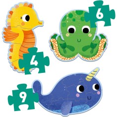 Primo Puzzle - Dans la Mer - Jeux de société Enfants - Djeco 2
