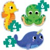 Puzzles Primo de 4 à 9 pièces : Dans la mer - Djeco