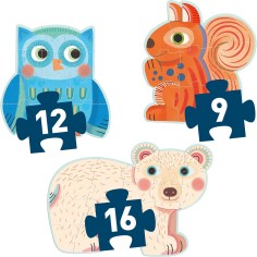 Puzzle évolutif 9 à 16 pièces : primo dans la forêt - Djeco 2