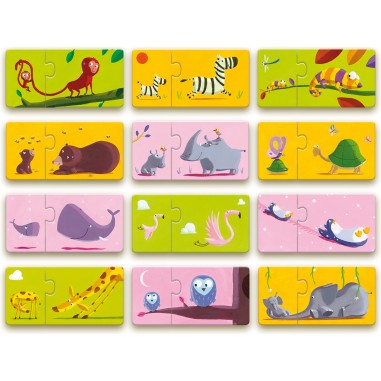Puzzle duo maman bébé - jouet d'éveil et éducatif - Djeco