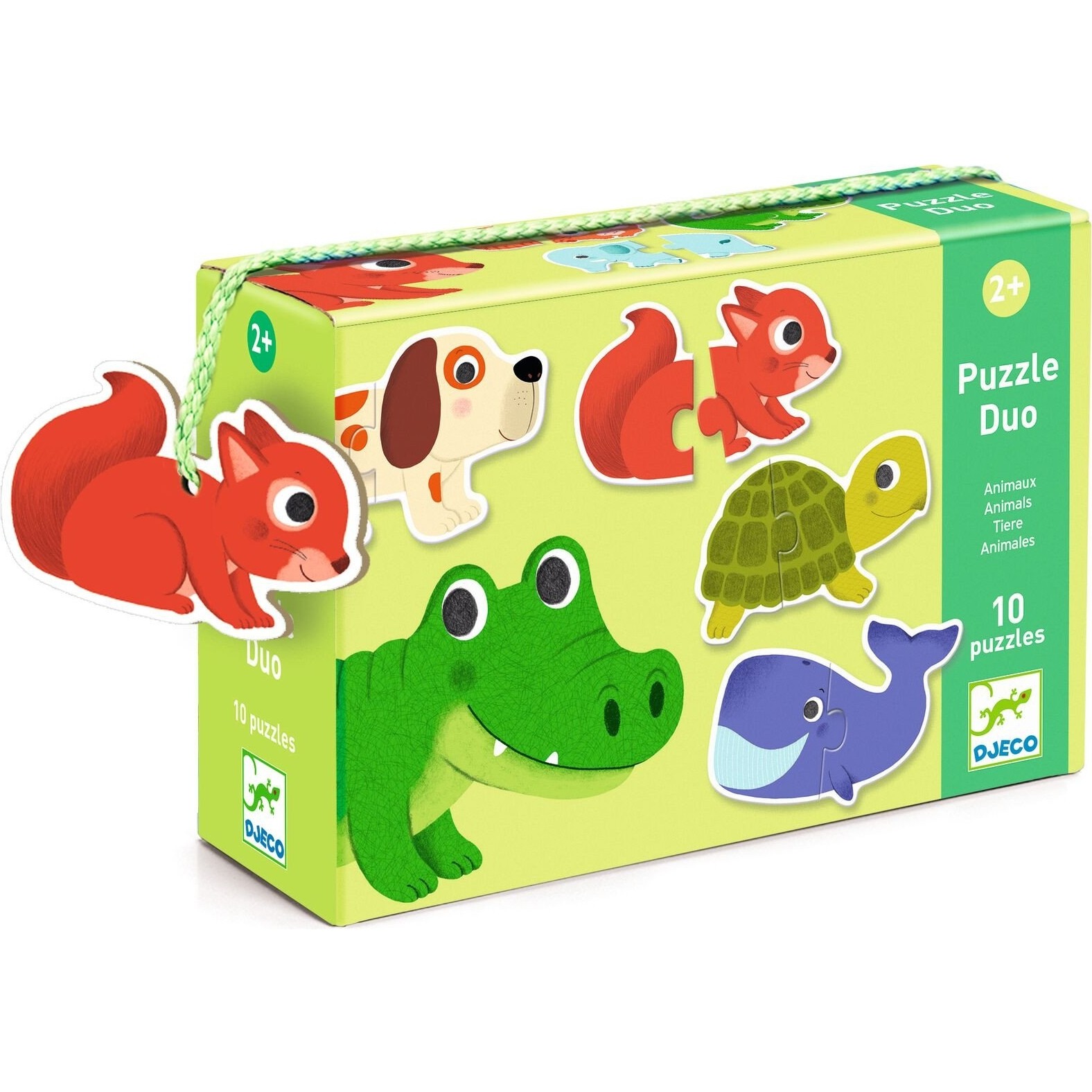 Puzzle duo animaux jouet d'éveil et éducatif Djeco
