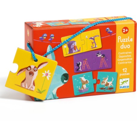 Puzzle duo contraires - jouet d'éveil et éducatif - Djeco