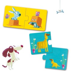 Puzzle duo contraires - jouet d'éveil et éducatif - Djeco 2