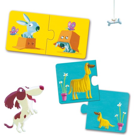Puzzle duo contraires - jouet d'éveil et éducatif - Djeco
