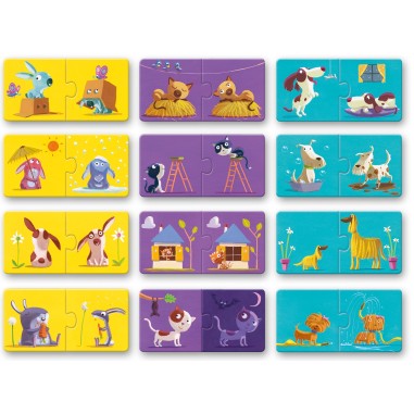 Puzzle duo contraires - jouet d'éveil et éducatif - Djeco