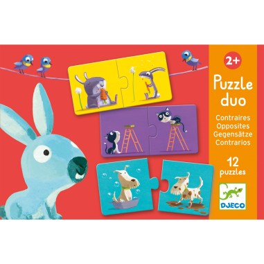 Puzzle duo contraires - jouet d'éveil et éducatif - Djeco