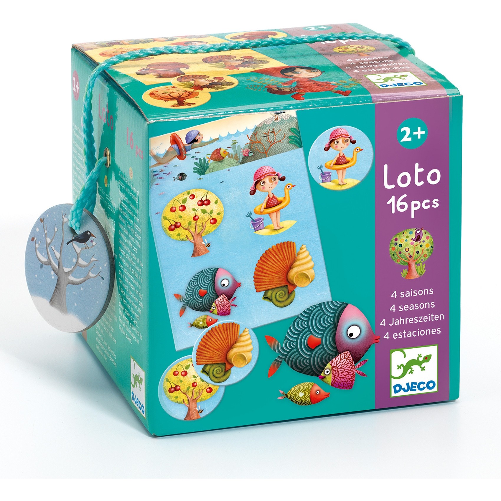 Loto des 4 saisons 16 pièces jeu éducatif enfant Djeco