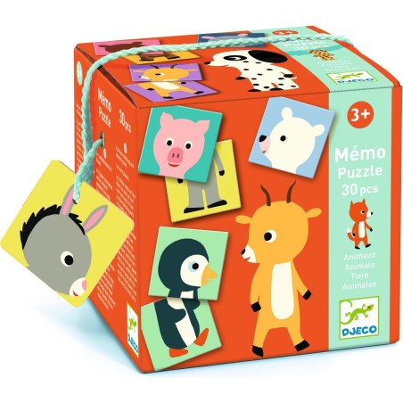 Mémo animo puzzle 30 pièces - jeu éducatif enfant - Djeco