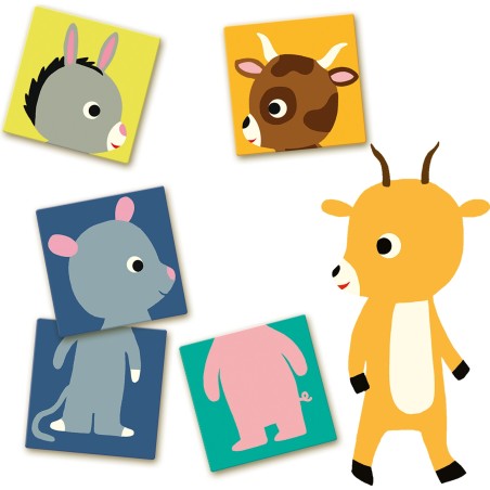 Mémo animo puzzle 30 pièces - jeu éducatif enfant - Djeco