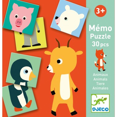 Mémo animo puzzle 30 pièces - jeu éducatif enfant - Djeco