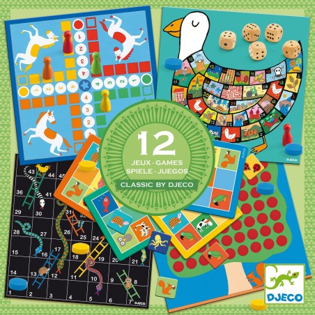 Coffret classic box : 12 jeux de société - Djeco