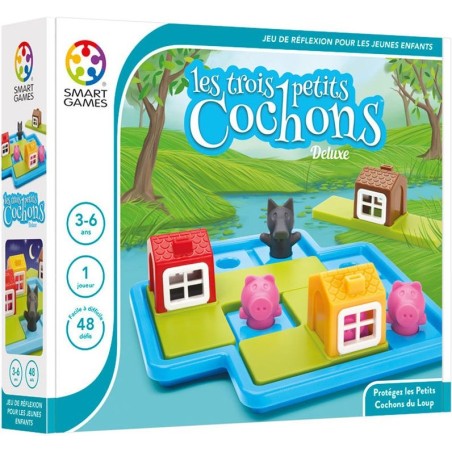 Les Trois Petits Cochons Deluxe - Jeu de Réflexion pour les Enfants - Smartgames