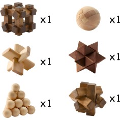 Casse-tête en bois : ensemble de casse-tête woodix - Djeco 2