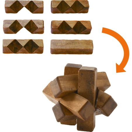 Casse-tête en bois : ensemble de casse-tête woodix - Djeco