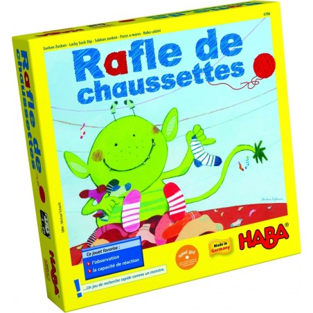 Rafle de chaussettes - jeu d'observation et de rapidité - Haba