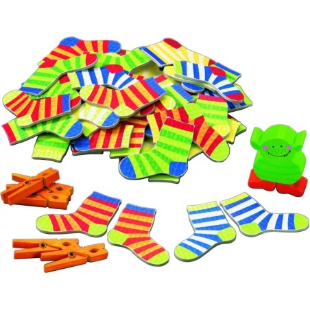 Rafle de chaussettes - jeu d'observation et de rapidité - Haba