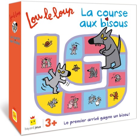Lou le Loup - La Course aux Bisous - Jeux de société Enfants - Bayard Jeux