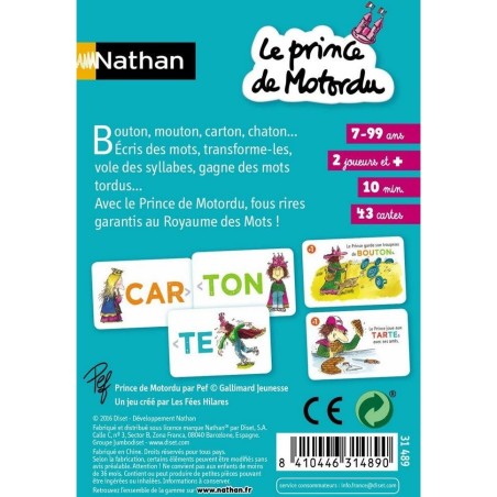 Jeux de Cartes: Le Prince de Motordu - Jeu de société - Nathan
