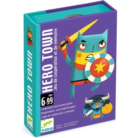 Jeu de coopération et de mémoire : hero town - Djeco